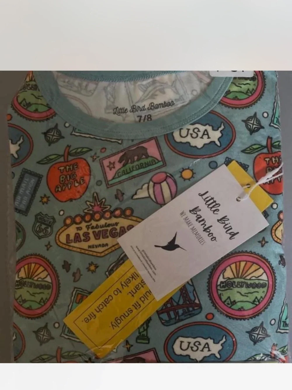 Little Bird Bamboo Pajama Set NWT 7/8